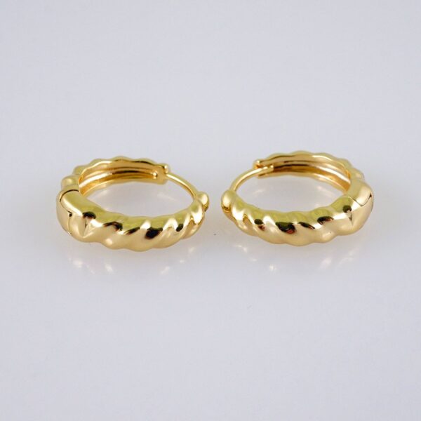 Women Earrings/ Aretes Dama/Zircon Stone/14k Real Color// E1228