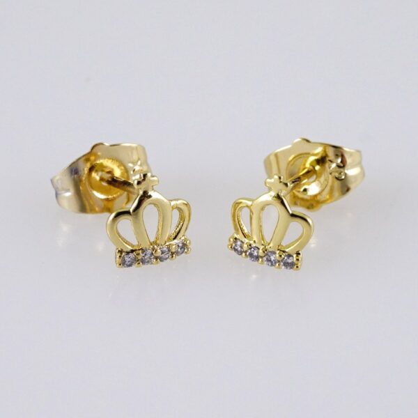 Women Earrings/ Aretes Dama/  Zircon Stone/  14k Real Color// E1232