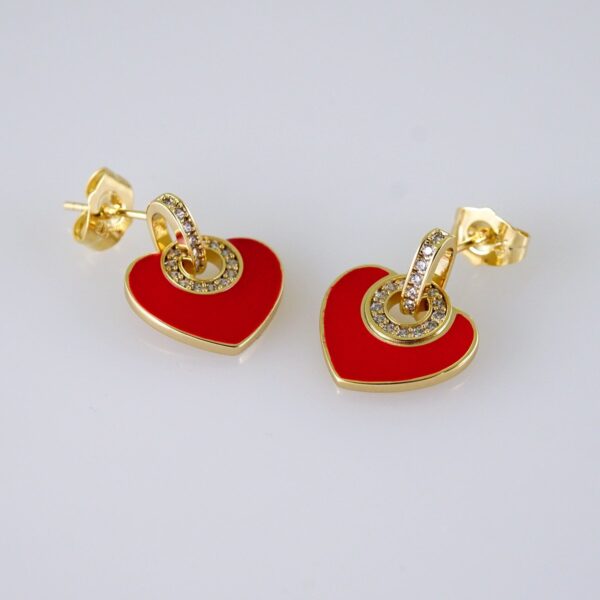 Women Earrings/ Aretes Dama/  Zircon Stone/  14k Real Color// E1243