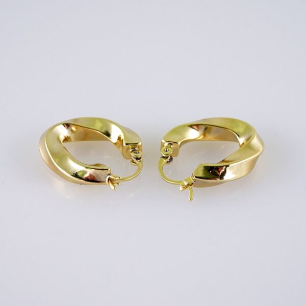 Women Earrings/ Aretes Dama/  Plain/  14k Real Color//E1245