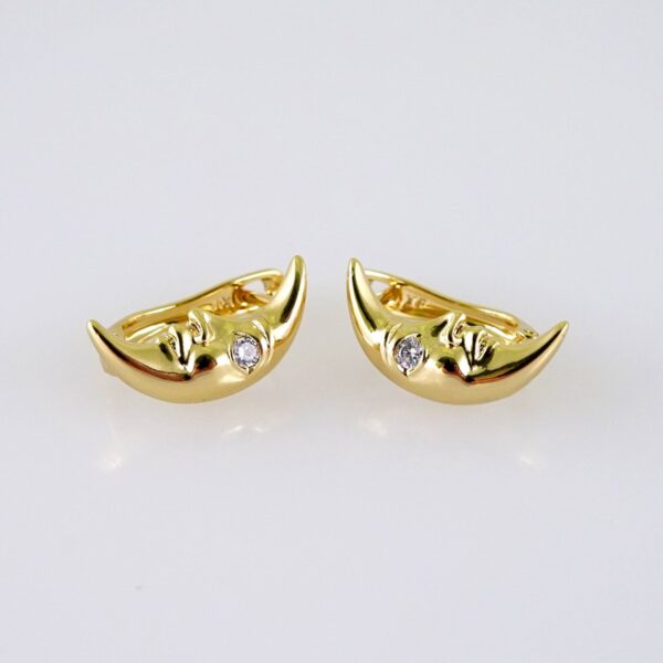 Women Earrings/ Aretes Dama/  Zircon Stone/  14k Real Color// E1246