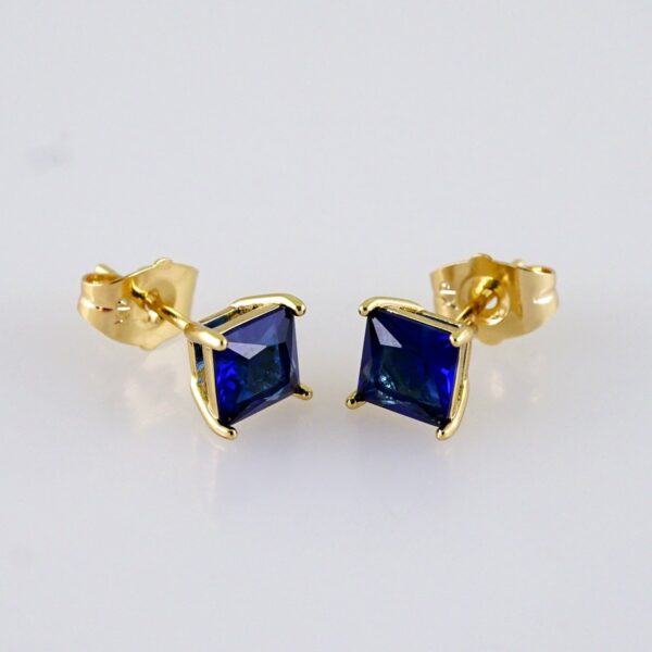 Women Earrings/ Aretes Dama/  Zircon Stone/  14k Real Color// E1264