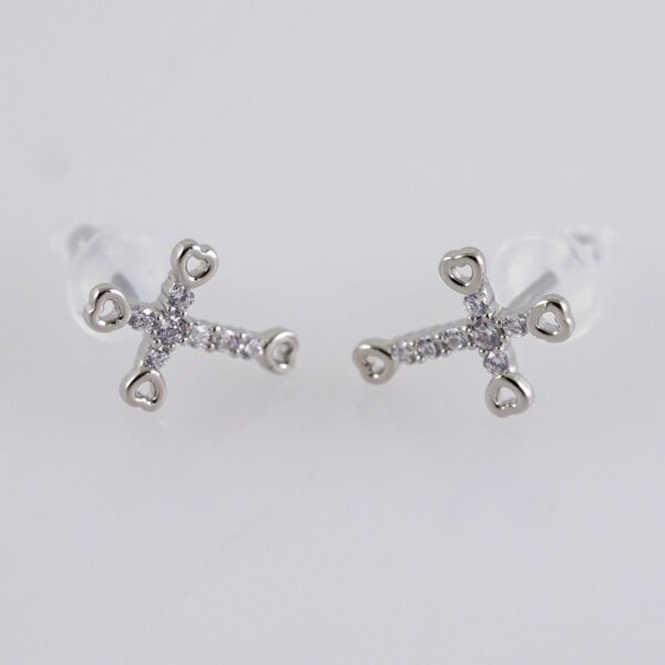 Women Earrings/ Aretes Dama/  Zircon Stone/  Silver Color// E1289