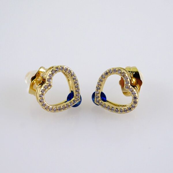 Women Earrings/ Aretes Dama/  Zircon Stone/  14k Real Color// E1293