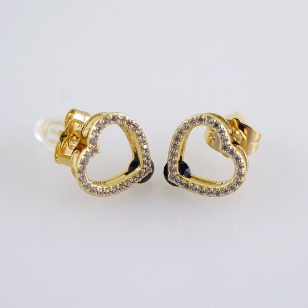 Women Earrings/ Aretes Dama/  Zircon Stone/  14k Real Color// E1295
