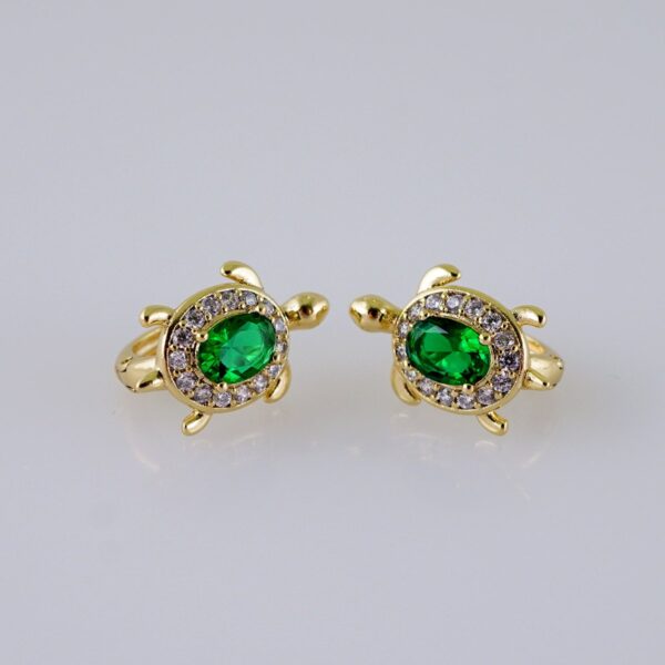 Women Earrings/ Aretes Dama/  Zircon Stone/  14k Real Color// E1301