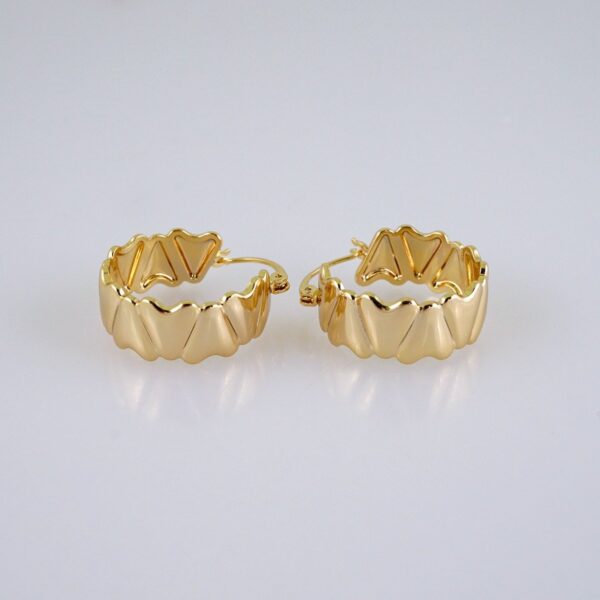 Women Earrings/ Aretes Dama/  Zircon Stone/  14k Real Color// E1310