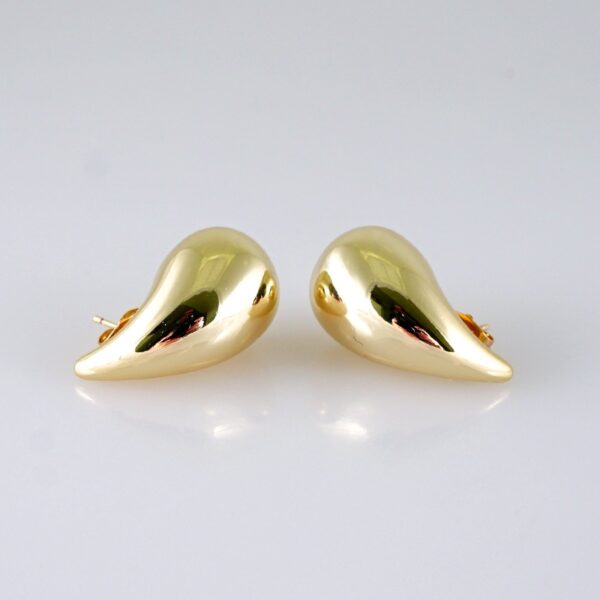 Women Earrings/ Aretes Dama/Plain/14k Real Color// E1332
