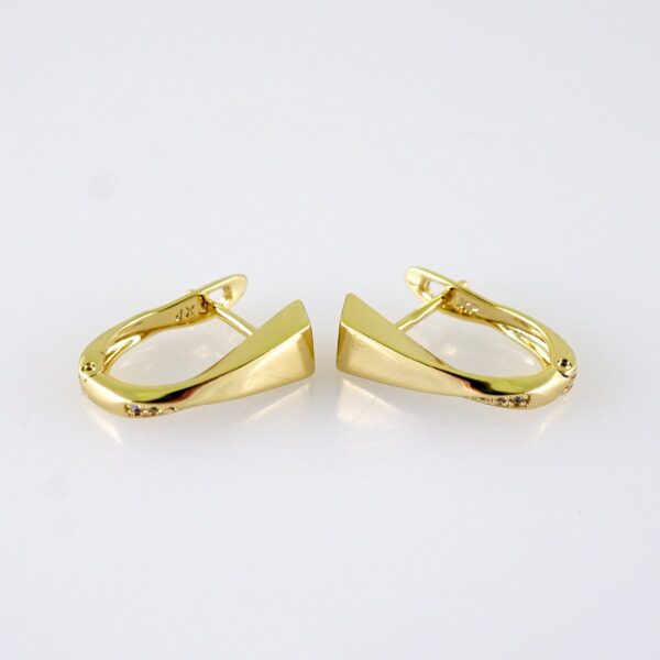 Women Earrings/ Aretes Dama/  Zircon Stone/  14k Real Color// E1337