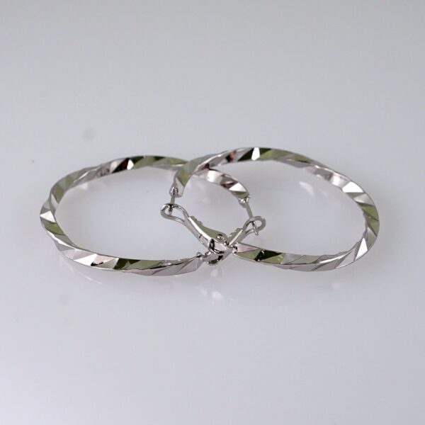 Women Earrings/ Aretes Dama/  Plain/  Silver Color// E1343