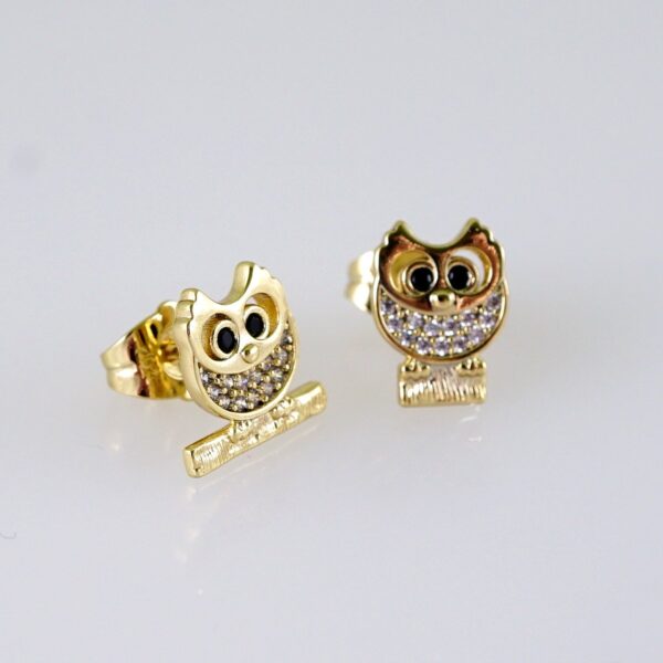 Women Earrings/ Aretes Dama/  Zircon Stone/  14k Real Color// E1350