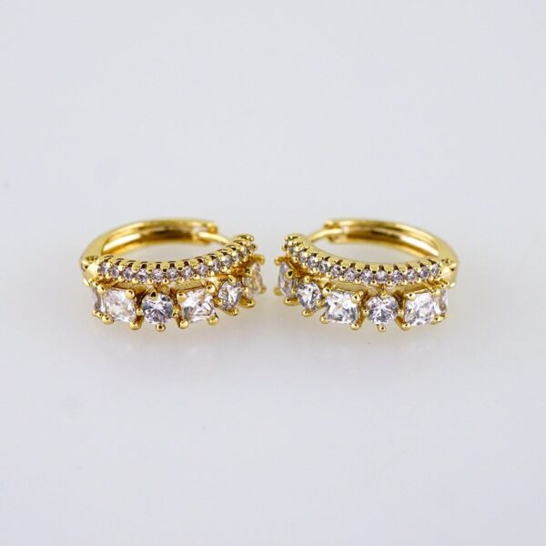 Women Earrings/ Aretes Dama/ Zircon Stone/ 14k Real Color// E1362