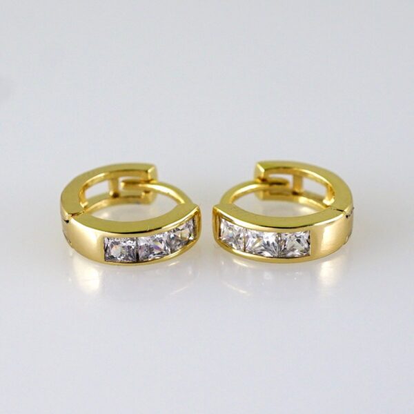 Women Earrings/ Aretes Dama/ Zircon Stone/ 14k Real Color// E1373