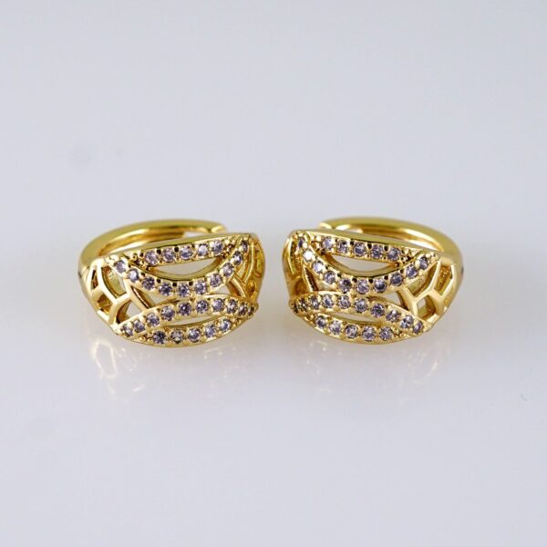 Women Earrings/ Aretes Dama/ Zircon Stone/ 14k Real Color// E1378