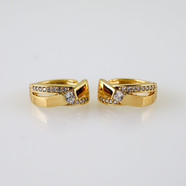 Women Earrings/ Aretes Dama/ Zircon Stone/ 14k Real Color// E1384