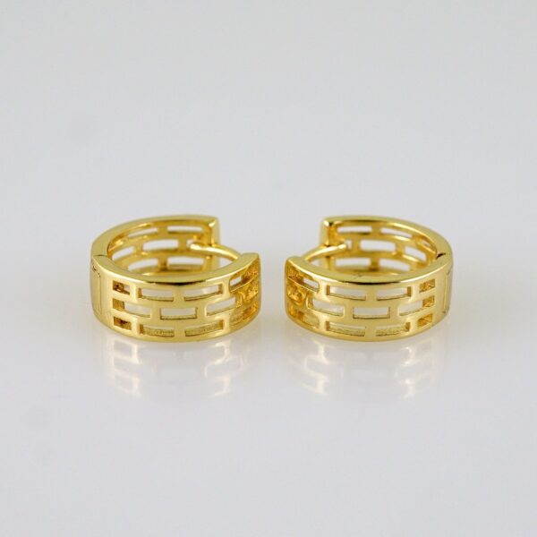 Women Earrings/ Aretes Dama/Plain/ 14k Real Color// E1386