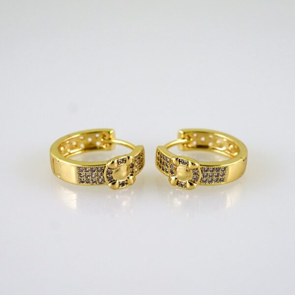 Women Earrings/ Aretes Dama/ Zircon Stone/ 14k Real Color// E1387