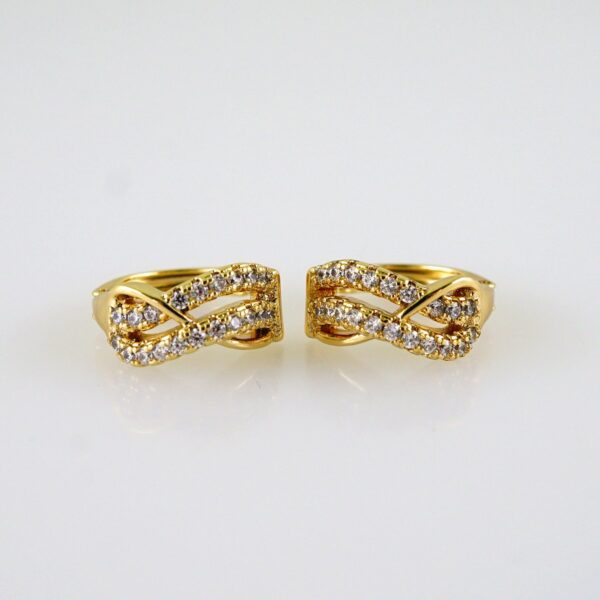 Women Earrings/ Aretes Dama/ Zircon Stone/ 14k Real Color// E1388