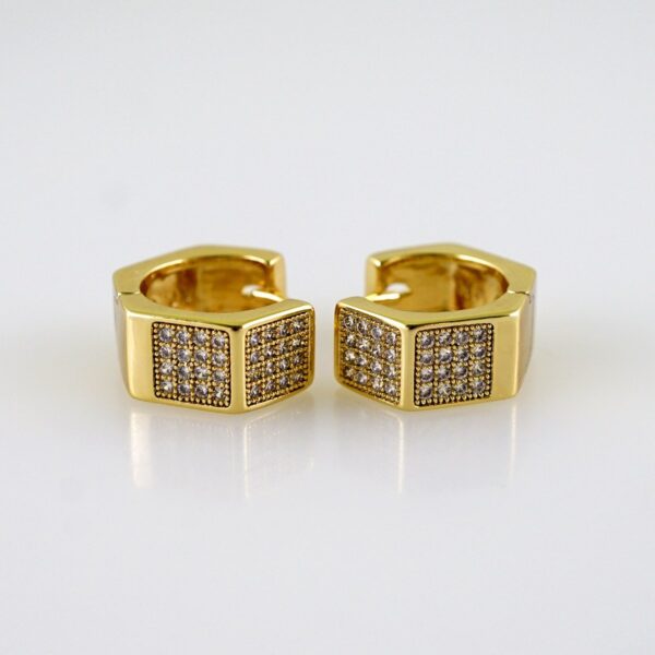 Women Earrings/ Aretes Dama/ Zircon Stone/ 14k Real Color// E1389