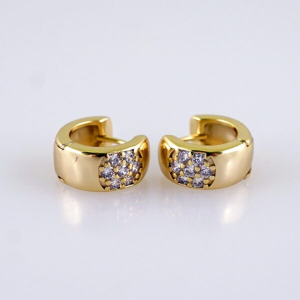 Women Earrings/ Aretes Dama/ Zircon Stone/ 14k Real Color// E1392