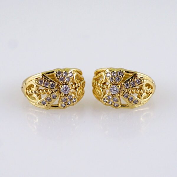 Women Earrings/ Aretes Dama/ Zircon Stone/ 14k Real Color// E1393