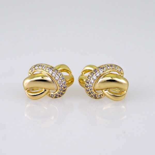 Women Earrings/ Aretes Dama/ Zircon Stone/ 14k Real Color// E1395