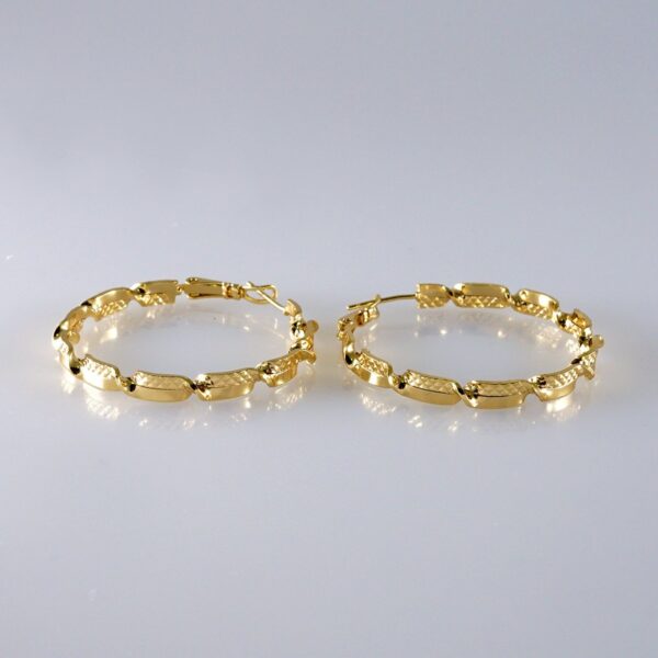 Women Earrings/ Aretes Dama/ Plain/ 14k Real Color// E1402