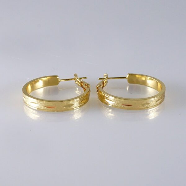 Women Earrings/ Aretes Dama/ Plain/ 14k Real Color// E1403