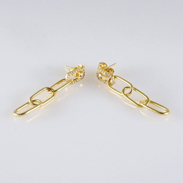Women Earrings/ Aretes Dama/ Zircon Stone/ 14k Real Color// E1406