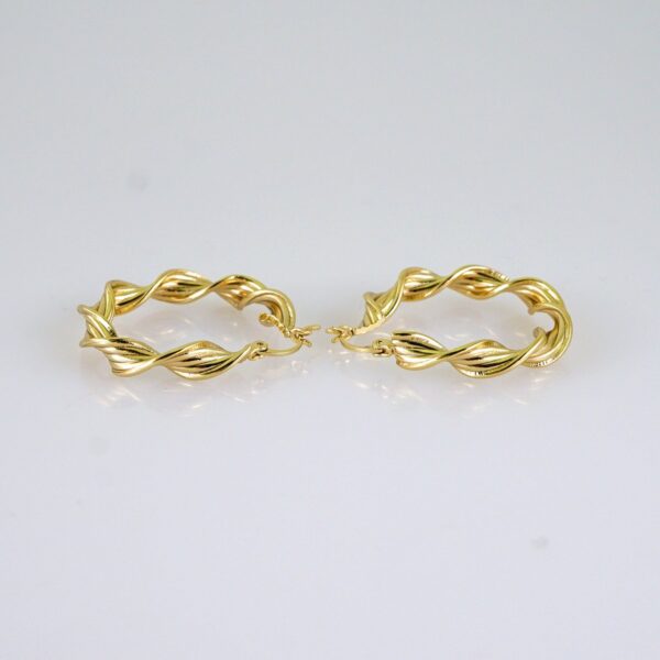 Women Earrings/ Aretes Dama/ Plain/ 14k Real Color// E1408