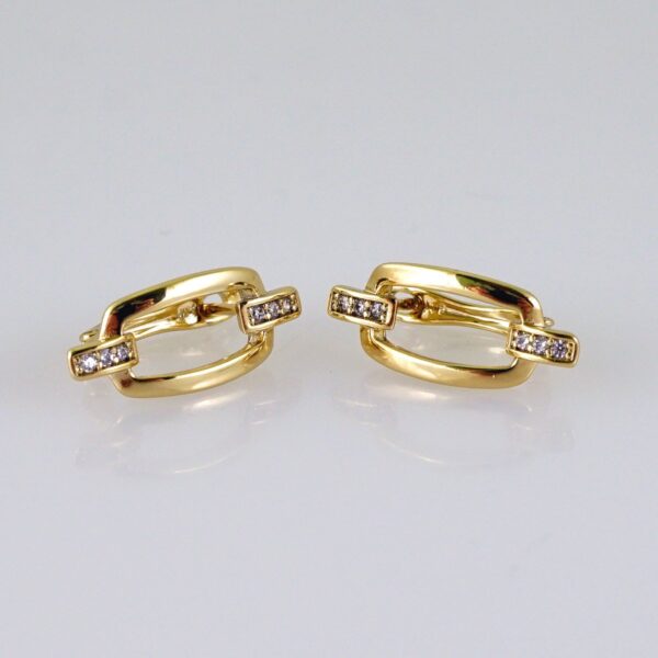 Women Earrings/ Aretes Dama/ Zircon Stone/ 14k Real Color// E1411