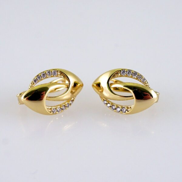 Women Earrings/ Aretes Dama/ Zircon Stone/ 14k Real Color// E1417