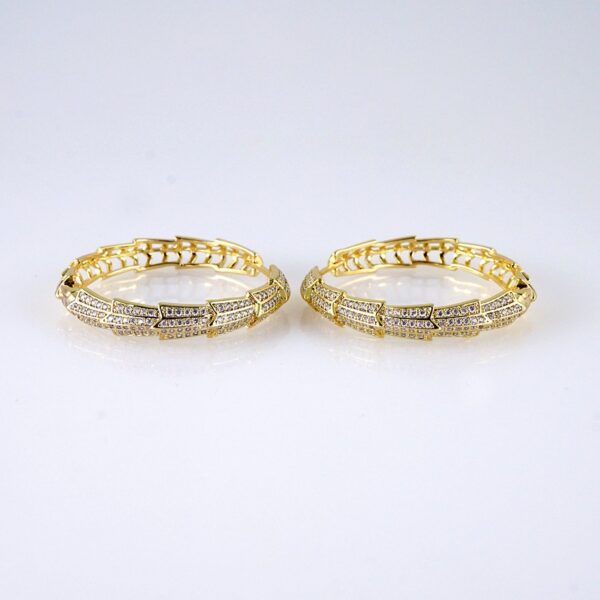 Women Earrings/ Aretes Dama/Zircon Stone/14k Real Color// E1421