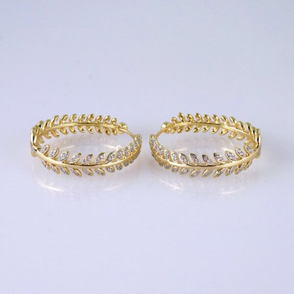 Women Earrings/ Aretes Dama/ Zircon Stone/ 14k Real Color// E1422