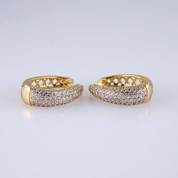 Women Earrings/ Aretes Dama/ Zircon Stone/ 14k Real Color// E1424