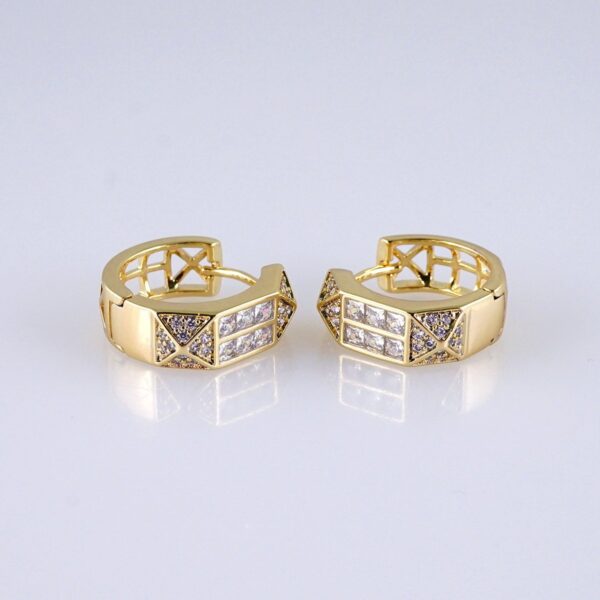 Women Earrings/ Aretes Dama/ Zircon Stone/ 14k Real Color// E1429
