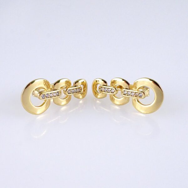 Women Earrings/ Aretes Dama/ Zircon Stone/ 14k Real Color// E1435
