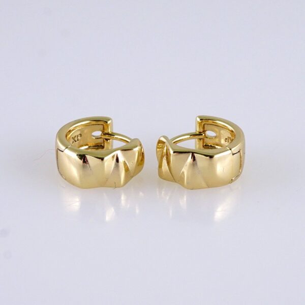 Women Earrings/ Aretes Dama/ Plain/ 14k Real Color// E1438