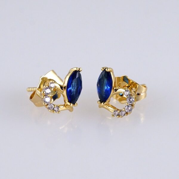Women Earrings/ Aretes Dama/ Zircon Stone/ 14k Real Color// E1439