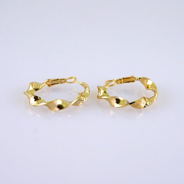 Women Earrings/ Aretes Dama/ Plain/ 14k Real Color// E1444