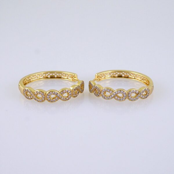 Women Earrings/ Aretes Dama/ Zircon Stone/ 14k Real Color// E1450