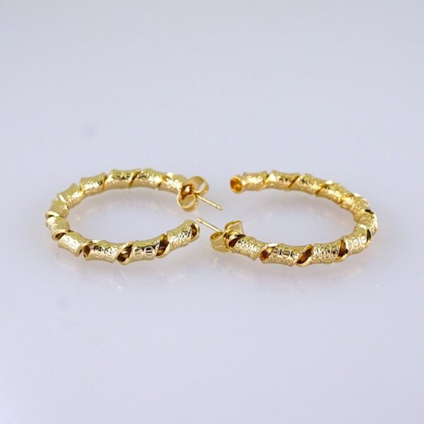 Women Earrings/ Aretes Dama/ Plain/ 14k Real Color// E1451