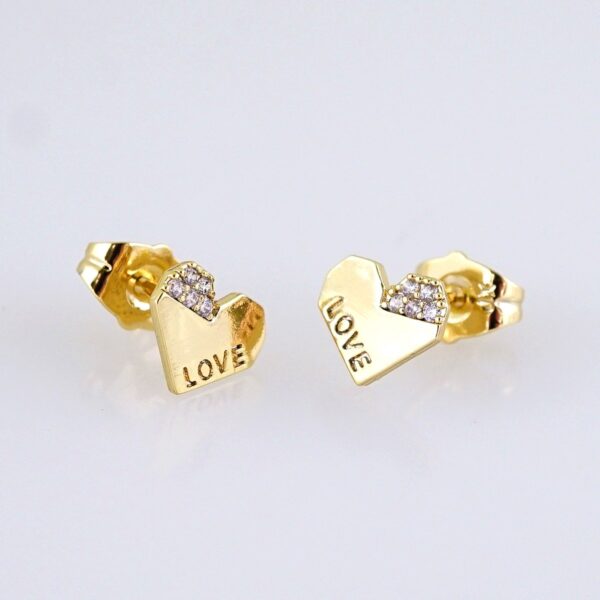 Women Earrings/ Aretes Dama/ Zircon Stone/ 14k Real Color// E1463
