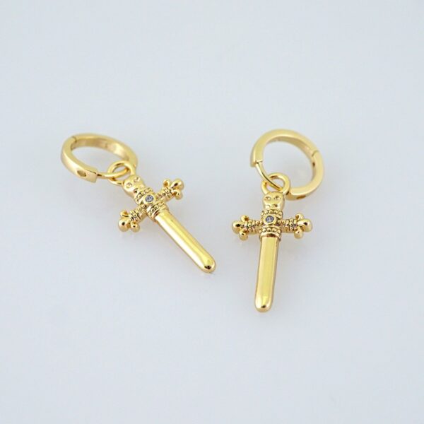 Women Earrings/ Aretes Dama/ Zircon Stone/ 14k Real Color// E1467