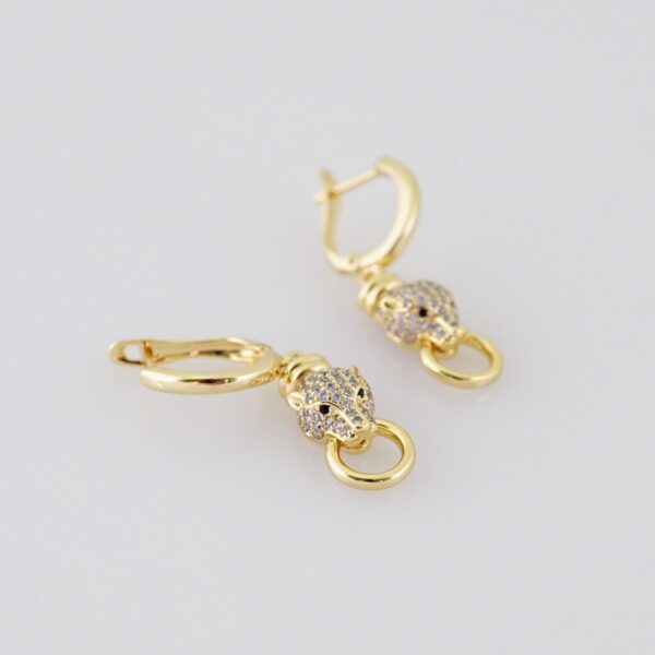 Women Earrings/ Aretes Dama/ Zircon Stone/ 14k Real Color// E1468