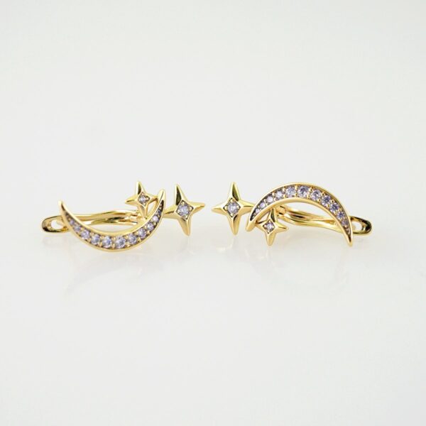 Women Earrings/ Aretes Dama/ Zircon Stone/ 14k Real Color// E1474