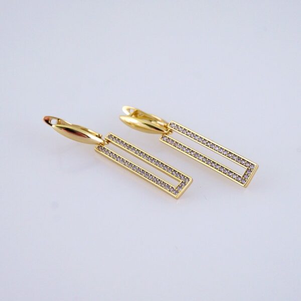 Women Earrings/ Aretes Dama/ Zircon Stone/ 14k Real Color// E1487
