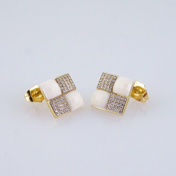 Women Earrings/ Aretes Dama/ Zircon Stone/ 14k Real Color// E1492