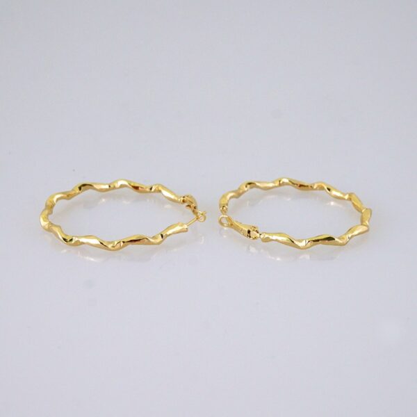 Women Earrings/ Aretes Dama/Plain/14k Real Color// E1499