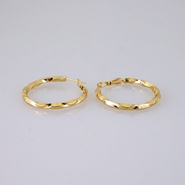 Women Earrings/ Aretes Dama/ Plain/ 14k Real Color// E1500